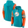 Men's Miami Dolphins Aqua/Orange Pullover Hoodie