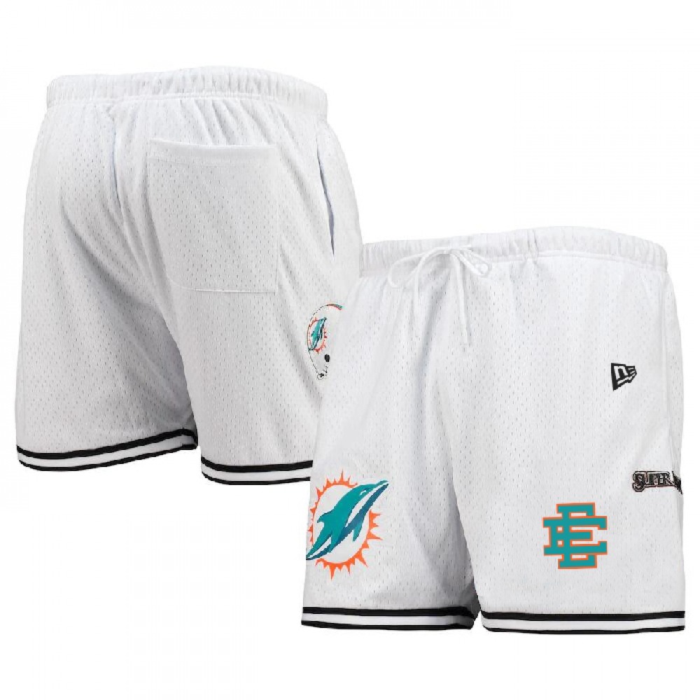 Men's Miami Dolphins Pro White/Aqua Shorts 1