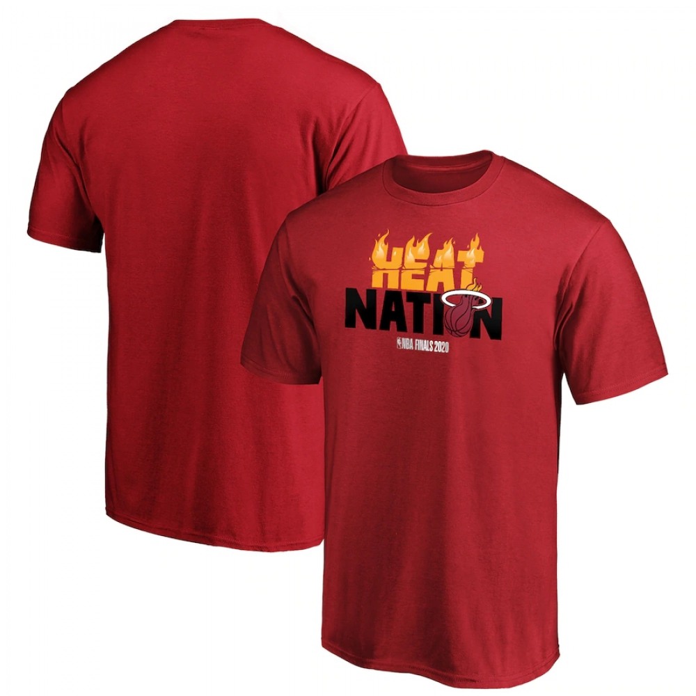 Men's Miami Heat 2020 Red Finals Bound Team Ambition Hometown T-Shirt 1