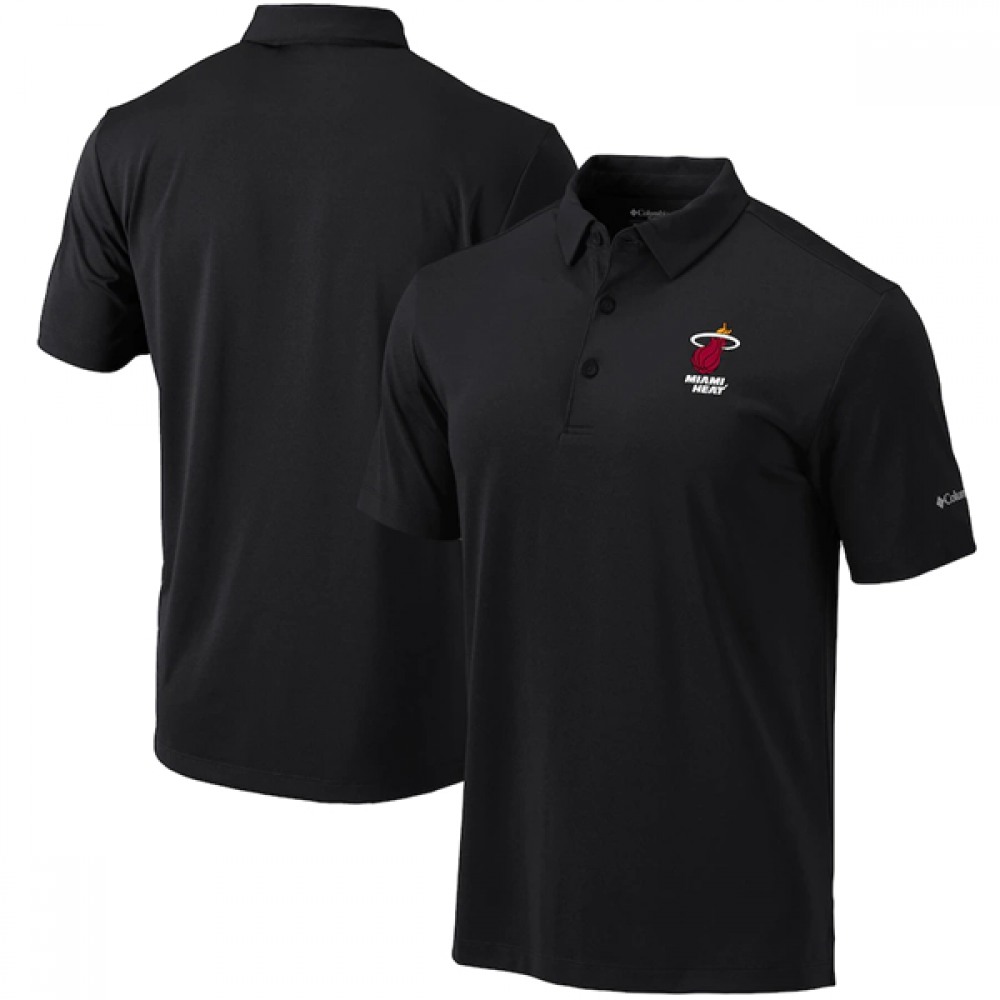 Men's Miami Heat Antigua Black Legacy Pique Polo 1