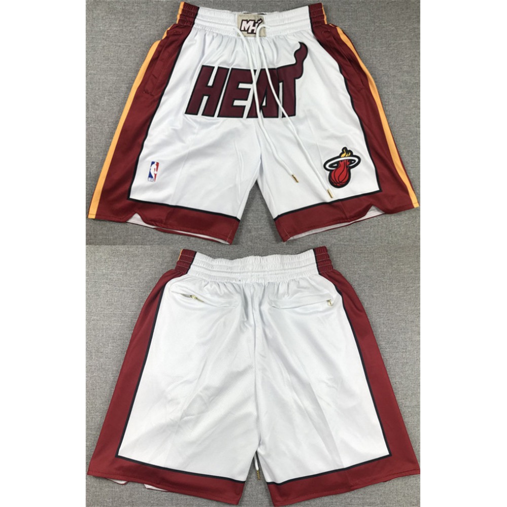 Men's Miami Heat White Shorts (Run Small) 1