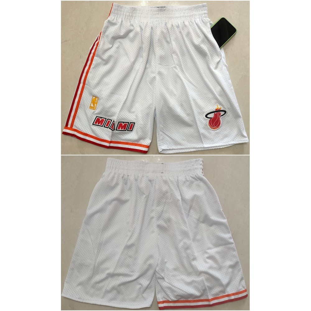 Men's Miami Heat White Shorts (Run Small) 1