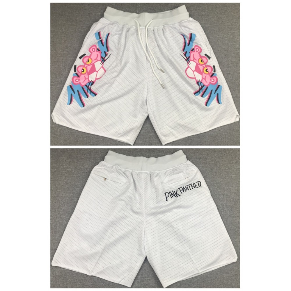 Men's Miami Heat White 'Pink Panther' Shorts (Run Small) 1