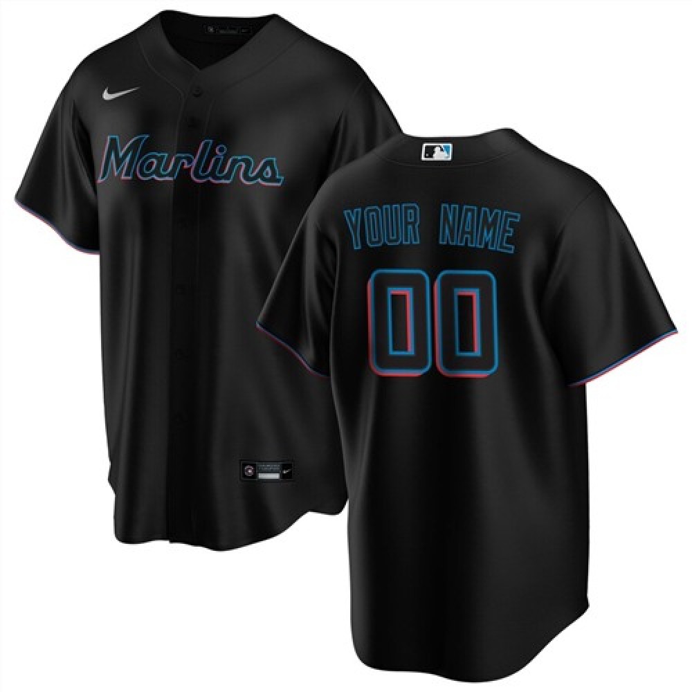 Men's Miami Marlins Customized Stitched MLB Jersey 1