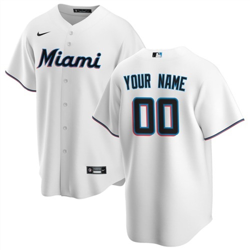 Men's Miami Marlins Customized Stitched MLB Jersey 1