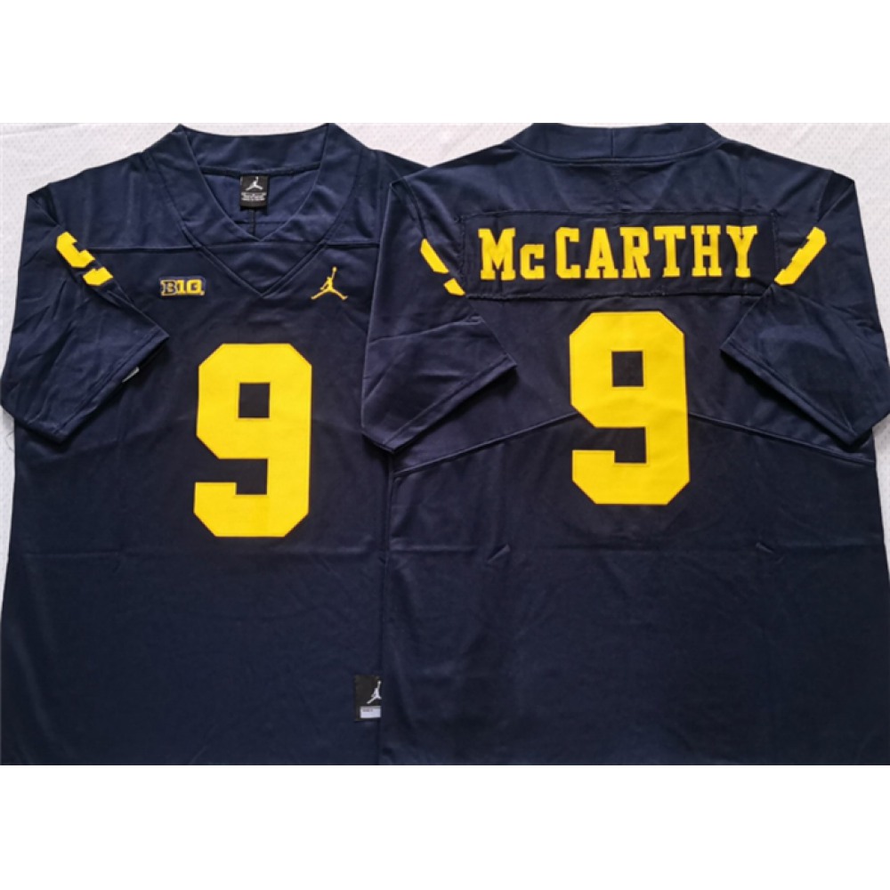 Men's Michigan Wolverines #9 McCARTHY Navy Stitched Jersey 1