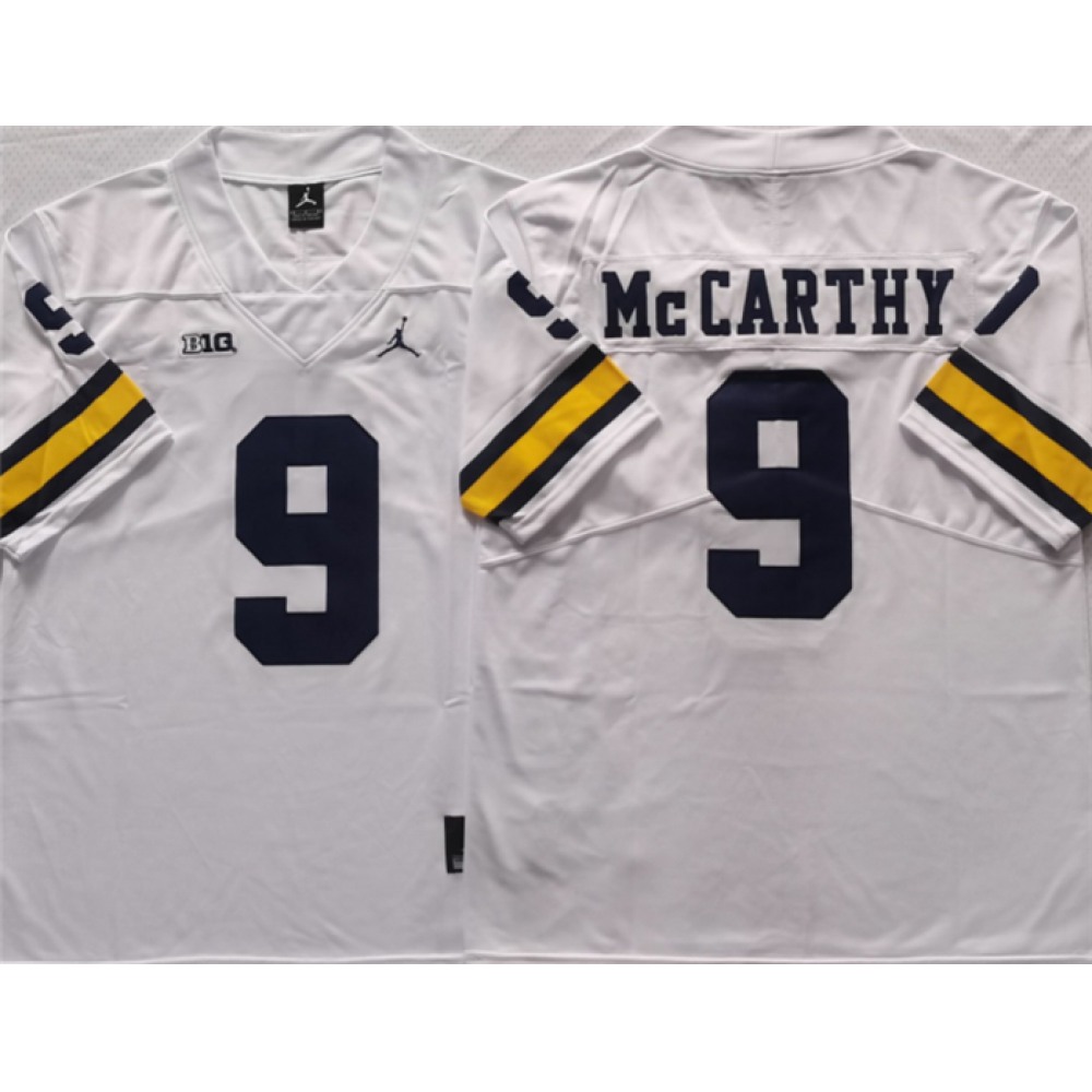 Men's Michigan Wolverines #9 McCARTHY White Stitched Jersey 1