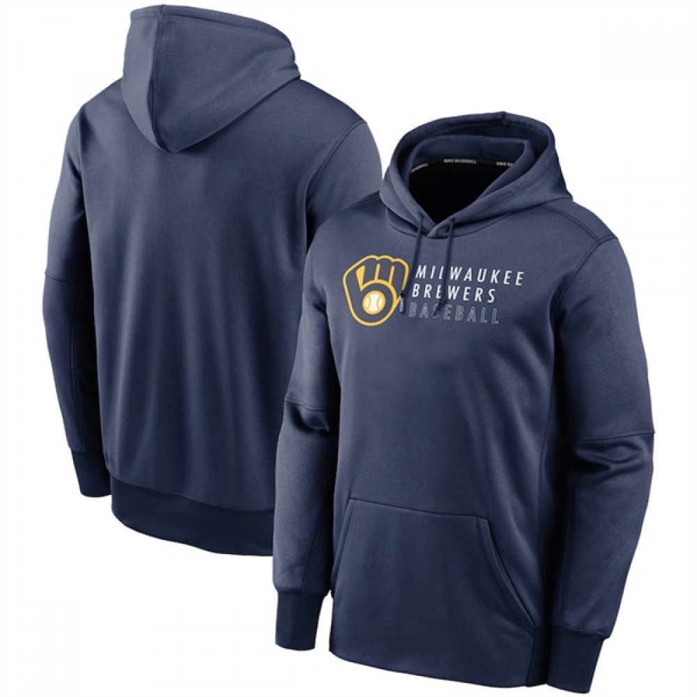 Men's Milwaukee Brewers Navy Hoodie 1
