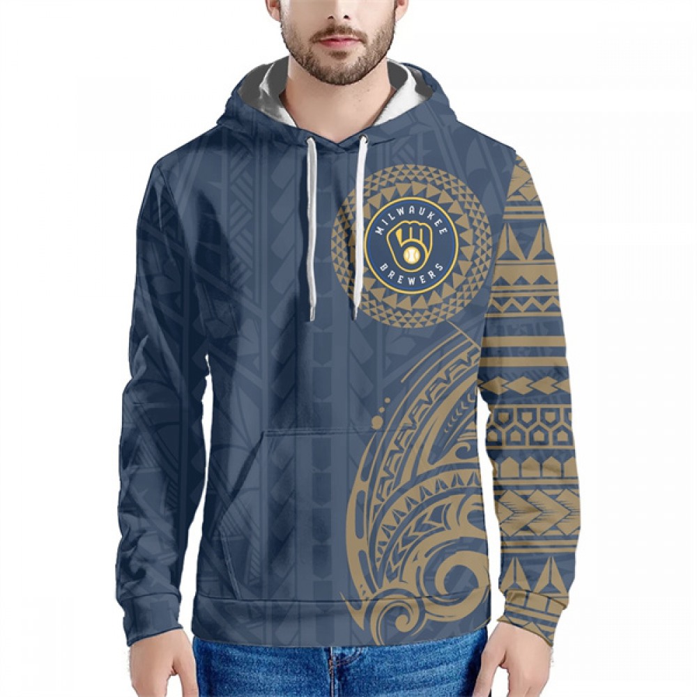 Men's Milwaukee Brewers Navy Hoodie 1