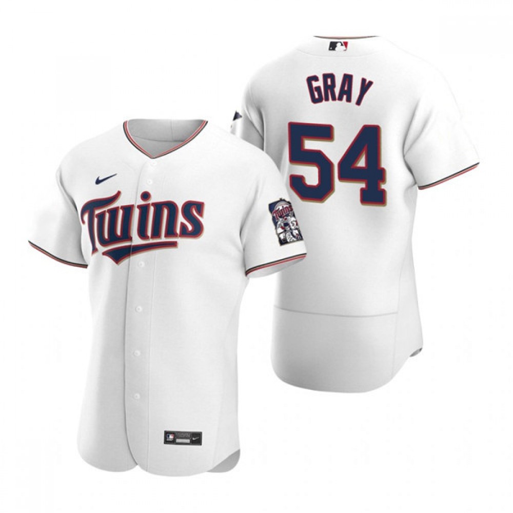 Men's Minnesota Twins #54 Sonny Gray White Flex Base Stitched Jersey 1