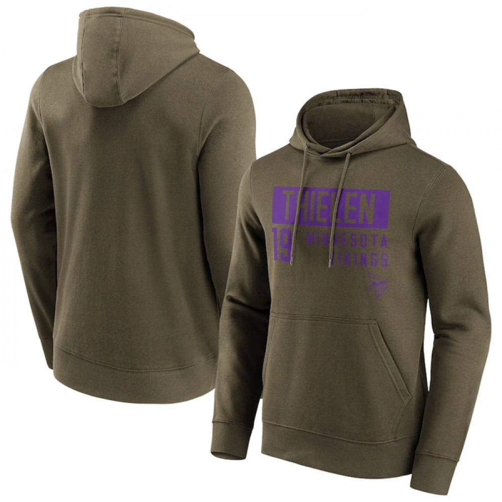 Men's Minnesota Vikings #19 Adam Thielen Fashion Name & Number Hoodie 1