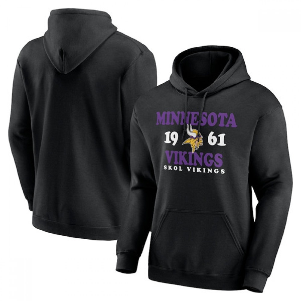 Men's Minnesota Vikings Black Fierce Competitor Pullover Hoodie 1