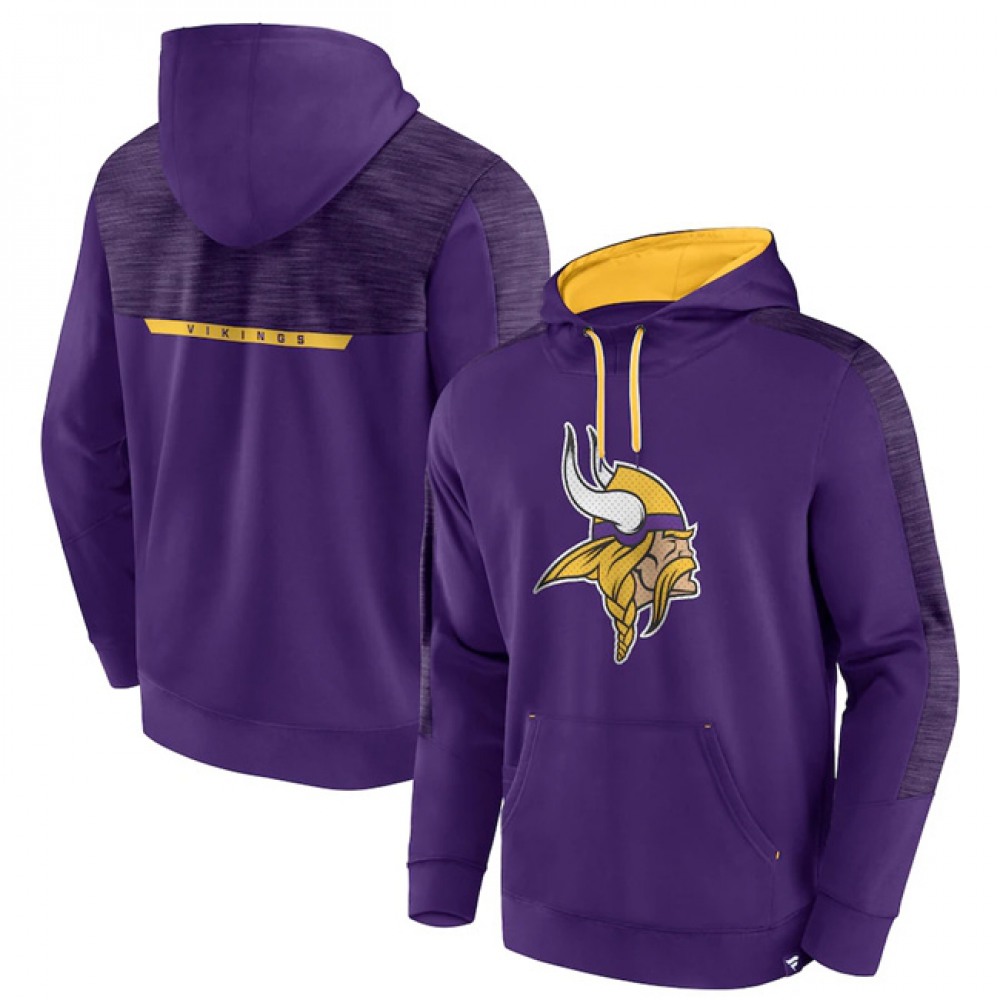 Men's Minnesota Vikings Purple Defender Evo Pullover Hoodie 1