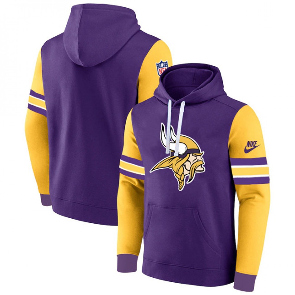 Men's Minnesota Vikings Purple/Yellow Pullover Hoodie 1