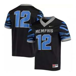 Men's Montana Grizzlies #12 Black Stitched Football Jersey