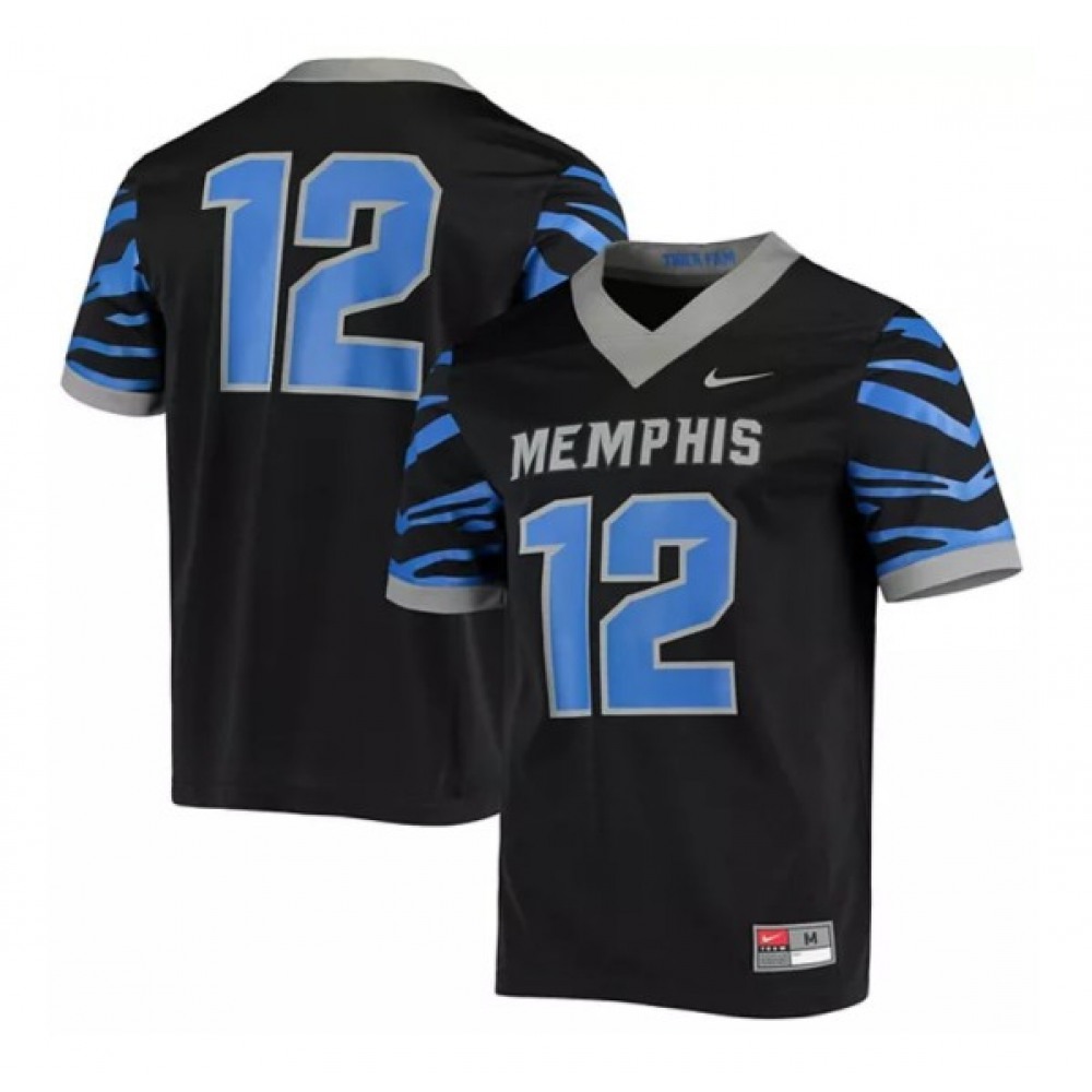 Men's Montana Grizzlies #12 Black Stitched Football Jersey 1