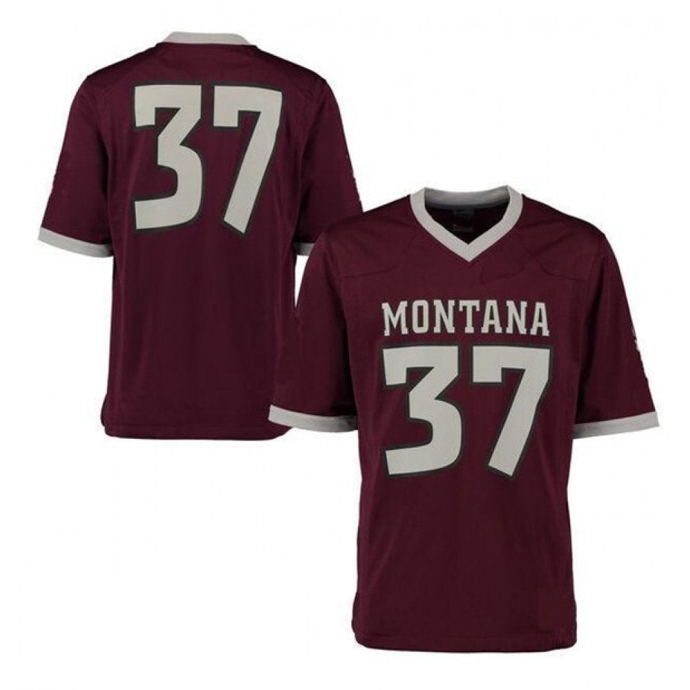 Men's Montana Grizzlies #37 Purple Stitched Jersey 1