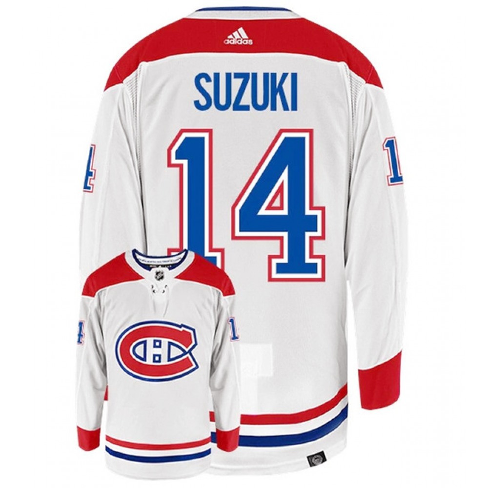 Men's Montreal Canadiens #14 Nick Suzuki White Stitched Jersey 1