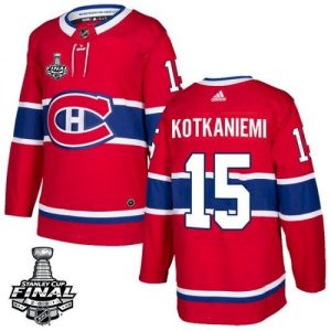 Men's Montreal Canadiens #15 Jesperi Kotkaniemi 2021 Red Stanley Cup Final Stitched Jersey