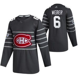 Men's Montreal Canadiens #6 Shea Weber 2020 Gray All Star Stitched NHL Jersey