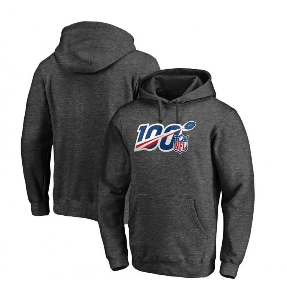 Men's NFL 100th Season Grey Pullover Hoodie 1