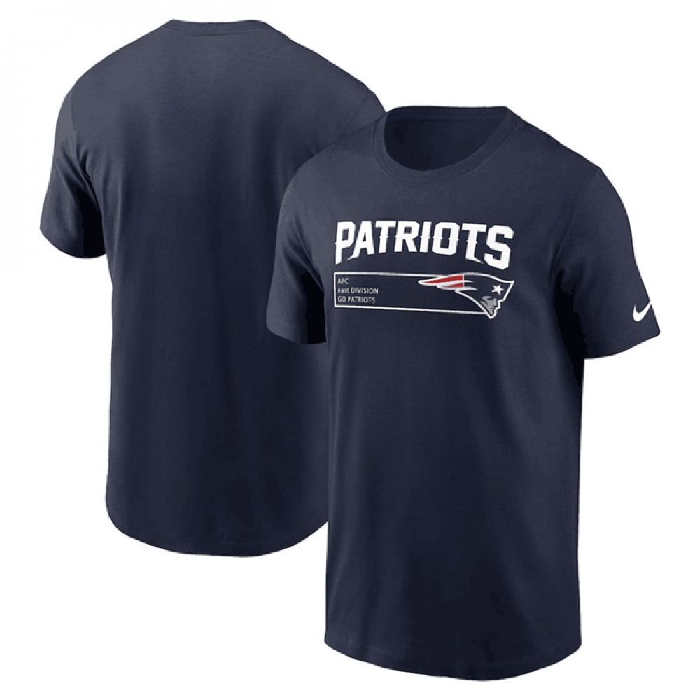 Men's New England Patriots Navy Division Essential T-Shirt 1
