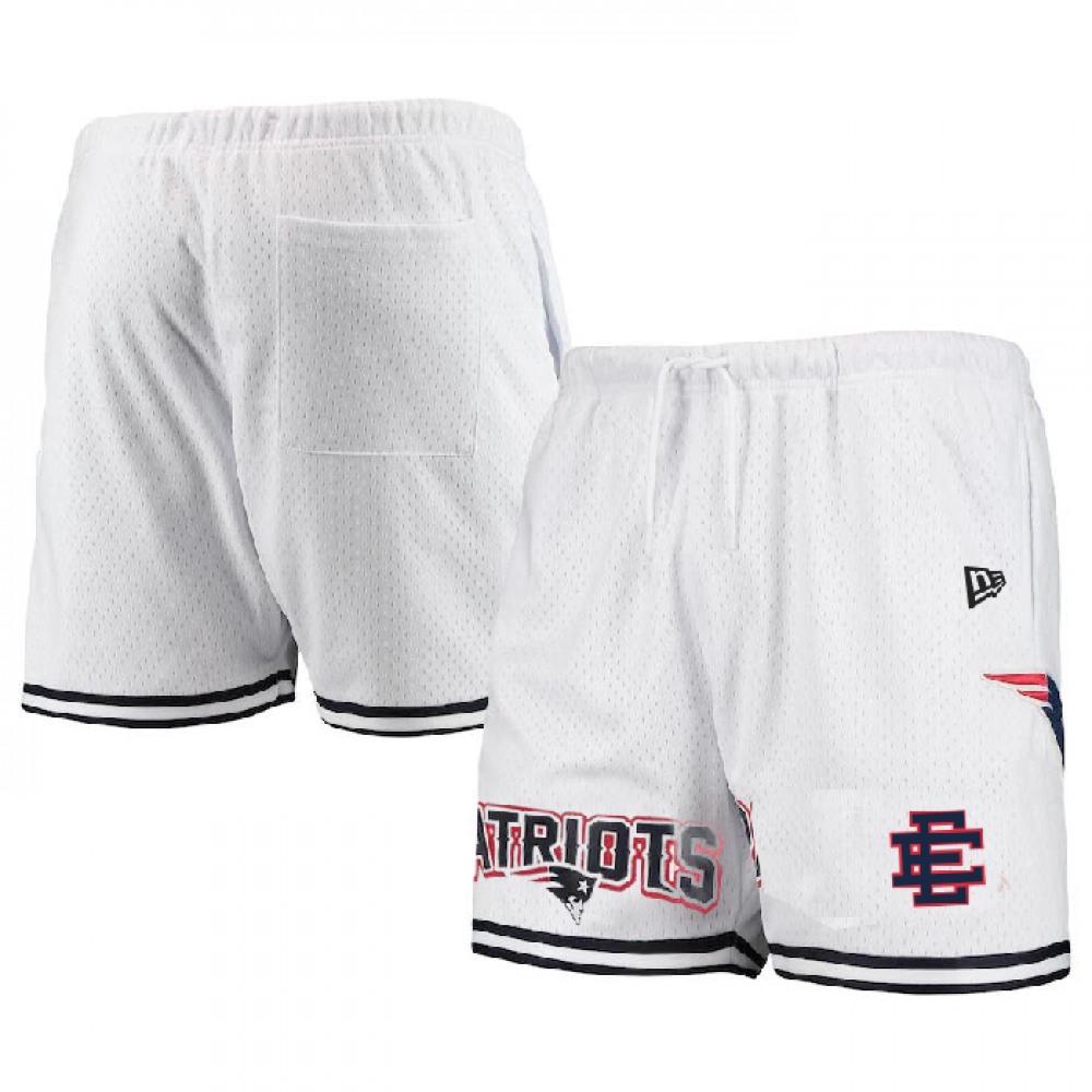 Men's New England Patriots Pro White/Navy Shorts 001 1