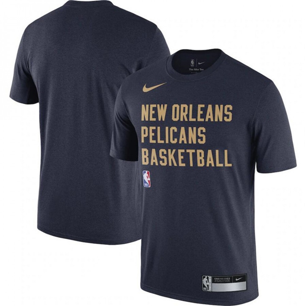 Men's New Orleans Pelicans Navy 2023/24 Sideline Legend Performance Practice T-Shirt 1