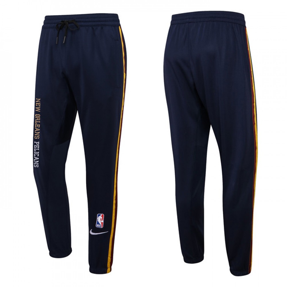 Men's New Orleans Pelicans Navy Performance Showtime Basketball Pants 1