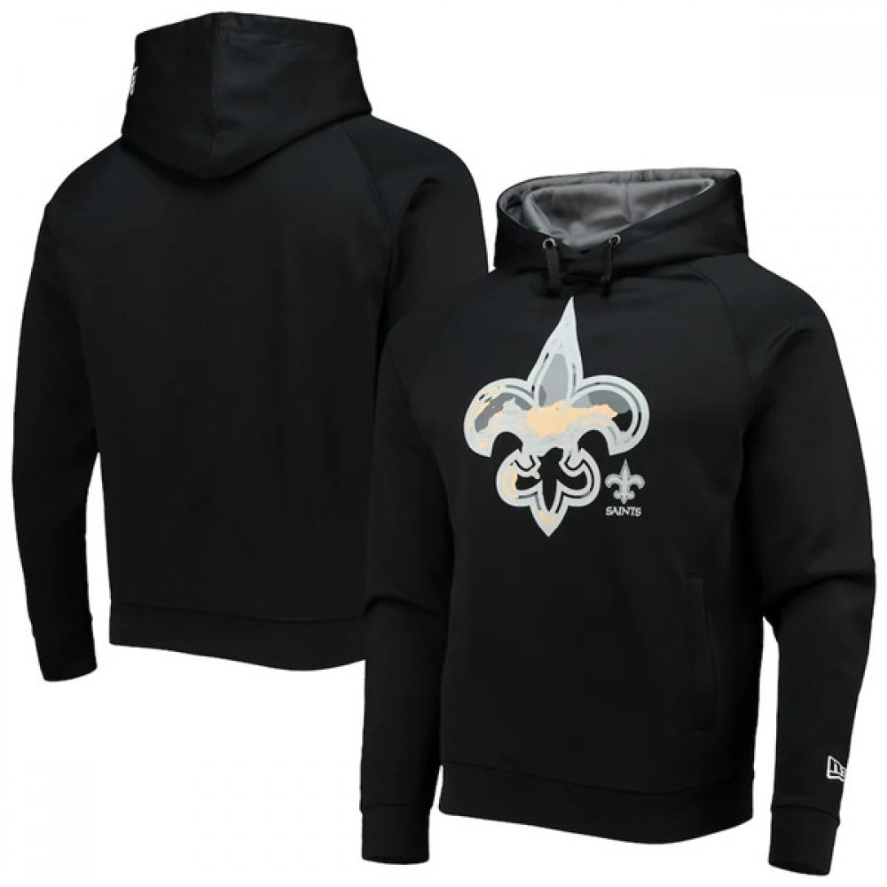 Men's New Orleans Saints Black Pullover Hoodie 1