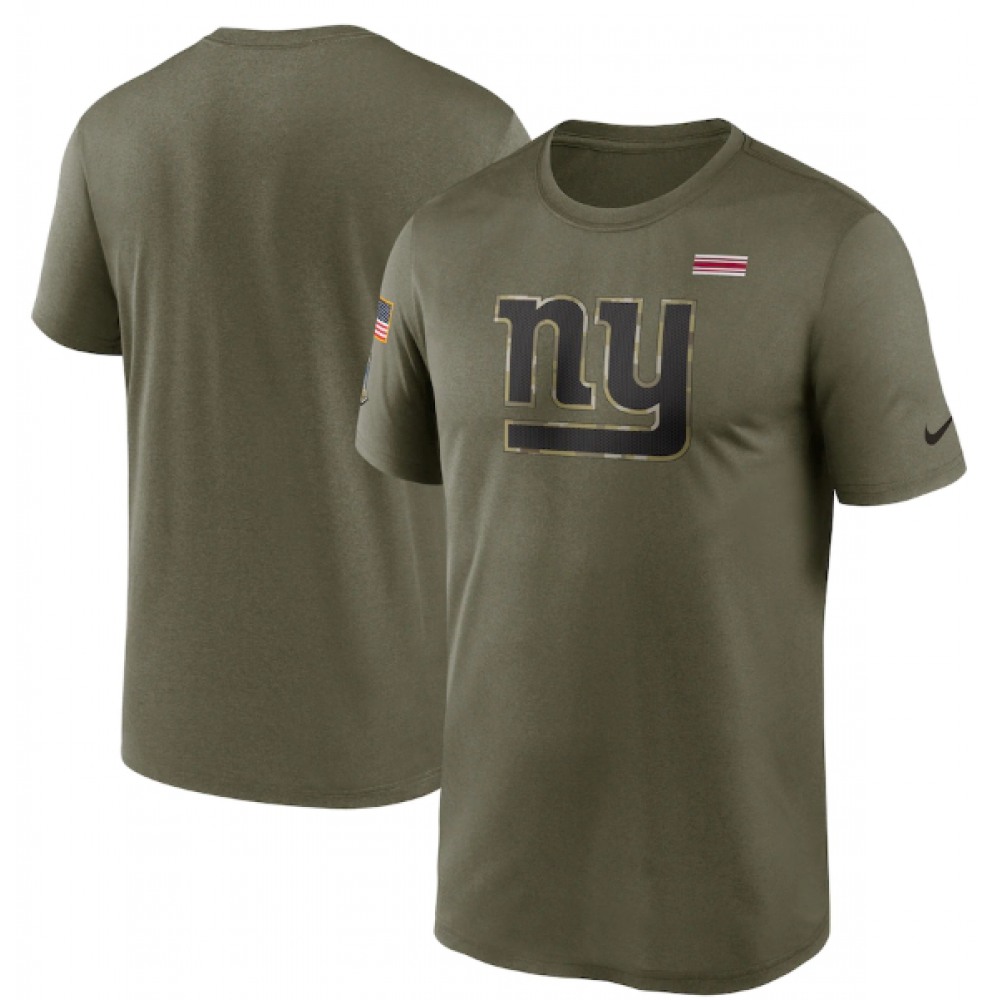 Men's New York Giants 2021 Olive Salute To Service Legend Performance T-Shirt 1