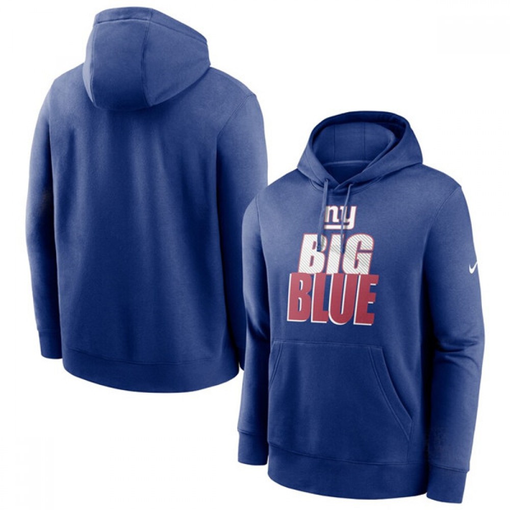 Men's New York Giants Royal Fan Gear Local Club Pullover Hoodie 1