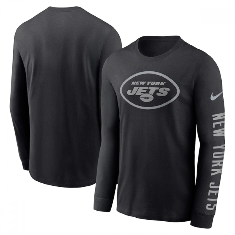 Men's New York Jets Black Long Sleeve T-Shirt 1