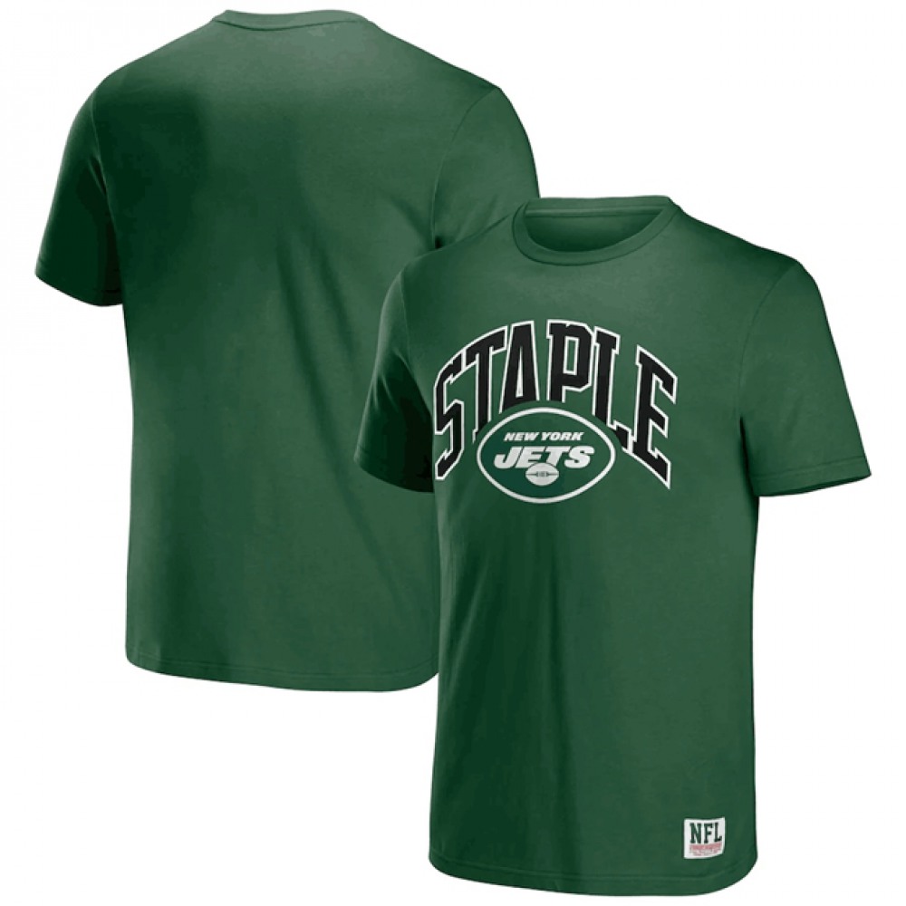 Men's New York Jets x Staple Green Logo Lockup T-Shirt 1
