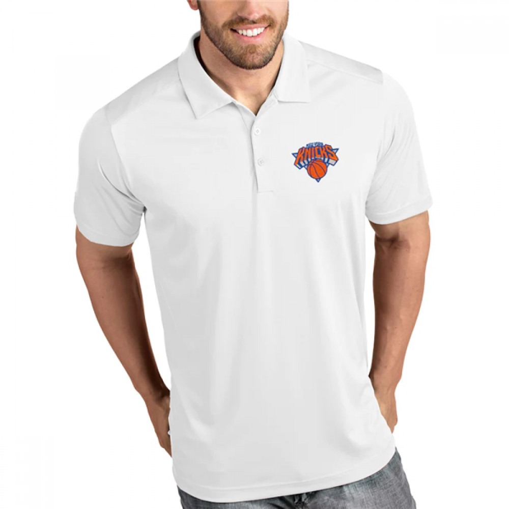 Men's New York Knicks Antigua White Legacy Pique Polo 1