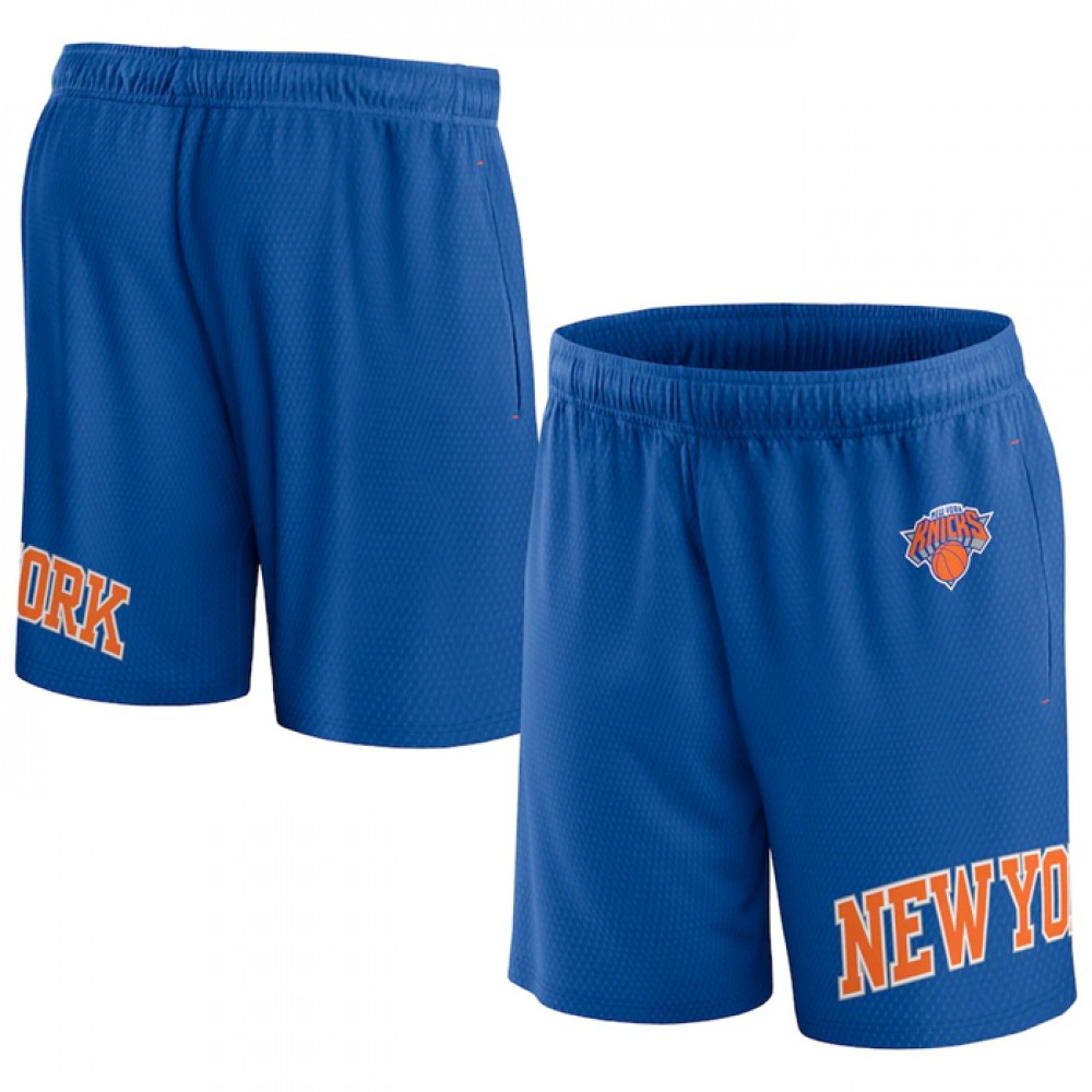 Men's New York Knicks Royal Free Throw Mesh Shorts 1