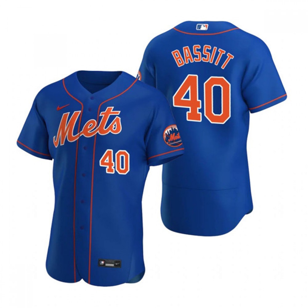 Men's New York Mets #40 Chris Bassitt Royal Flex Base Stitched Jersey 1