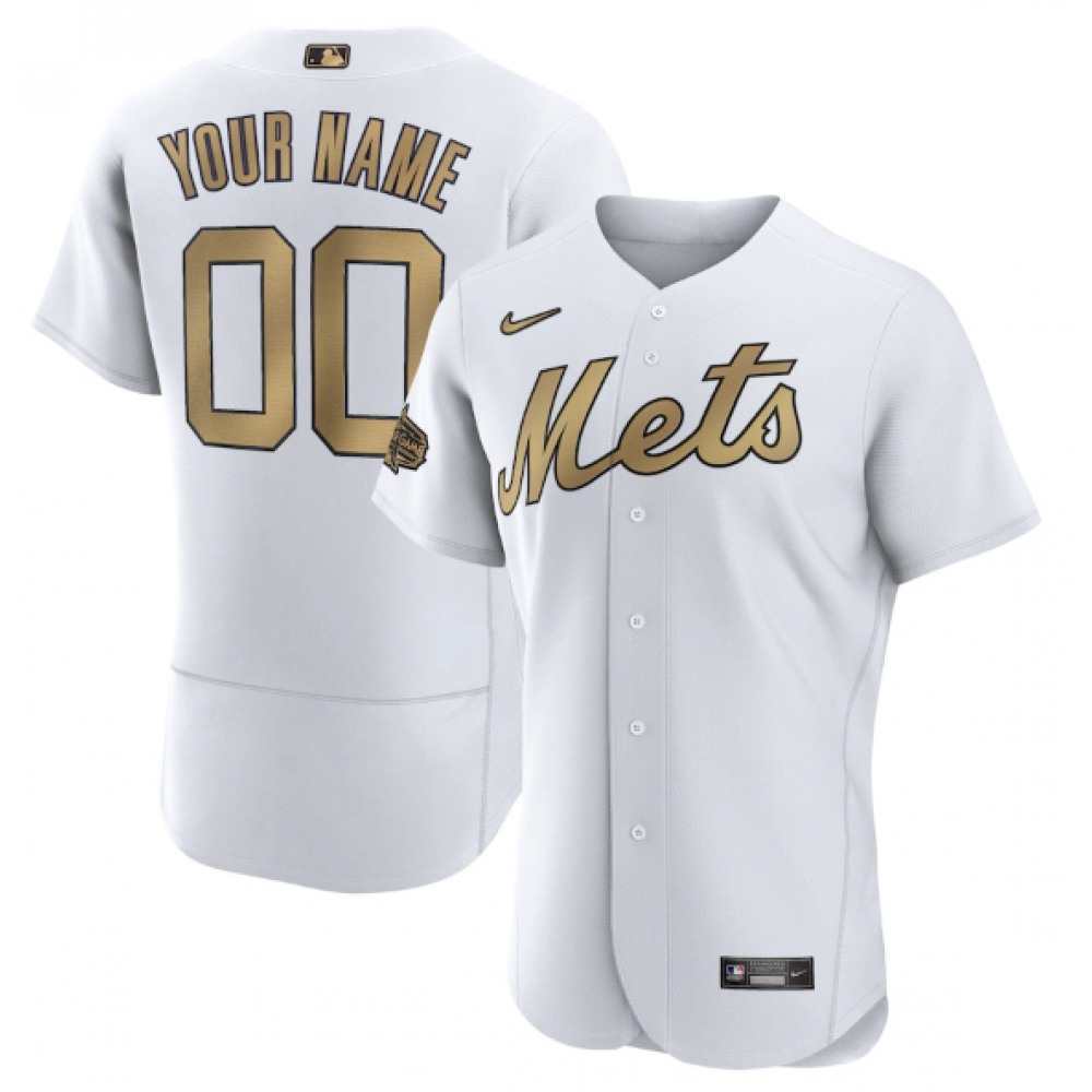 Men's New York Mets ACTIVE Player Custom 2022 All-Star White Flex Base Stitched MLB Jersey 1
