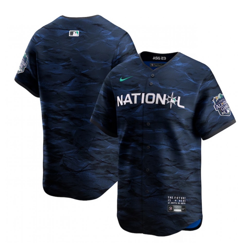 Men's New York Mets Blank Royal 2023 All-star Cool Base Stitched Baseball Jersey 1