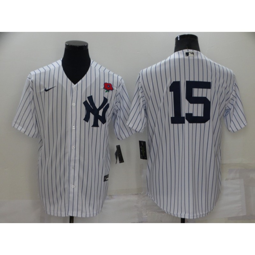 Men's New York Yankees #15 Thurman Munson White Cool Base Stitched Baseball Jersey 1
