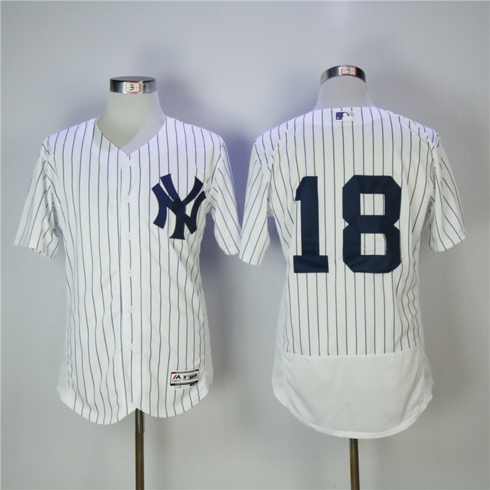Men's New York Yankees #18 Didi Gregorius White Flexbase Stitched MLB Jersey 1