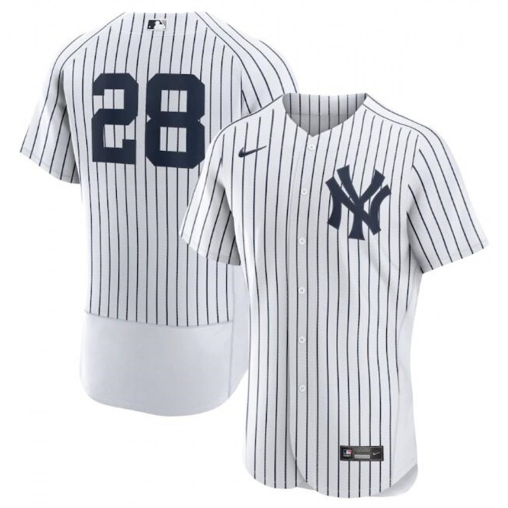 Men's New York Yankees #28 Josh Donaldson White Flex Base Stitched Jersey 1