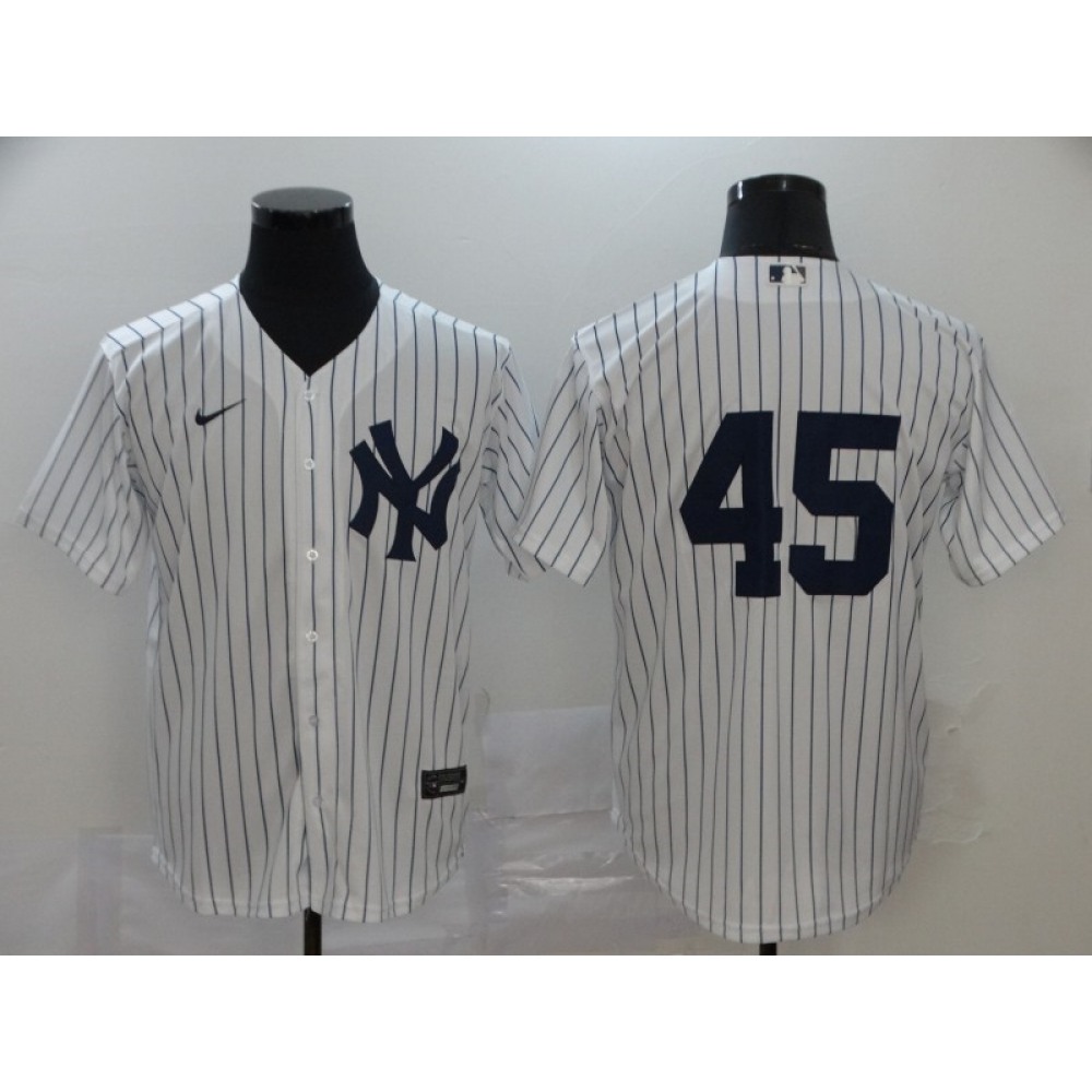 Men's New York Yankees #45 Gerrit Cole White Cool Base Stitched MLB Jersey 1