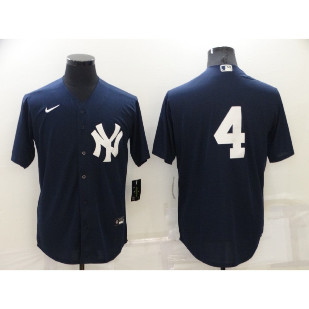 Men's New York Yankees #4 Lou Gehrig Navy Cool Base Stitched Jersey 1