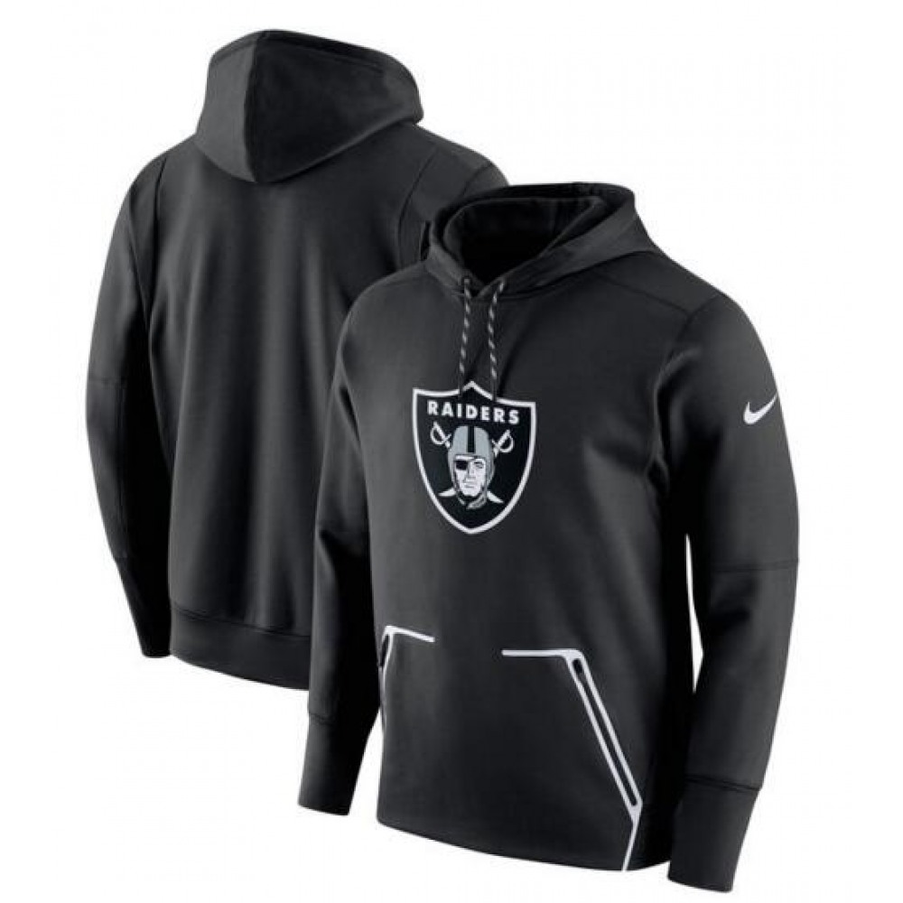 Men's Oakland Raiders Black Champ Drive Vapor Speed Pullover Hoodie 1