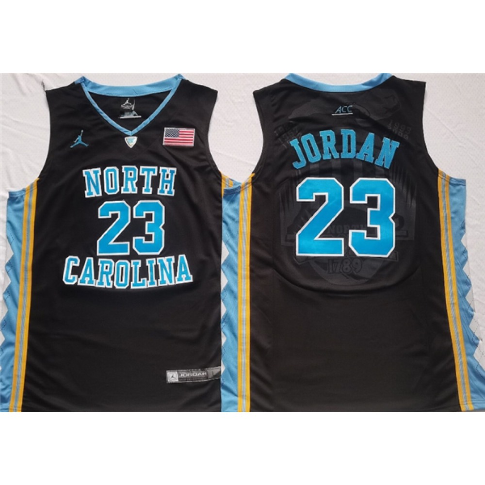 Men's North Carolina Tar Heels #23 Michael Jordan Black Stitched Jersey 1