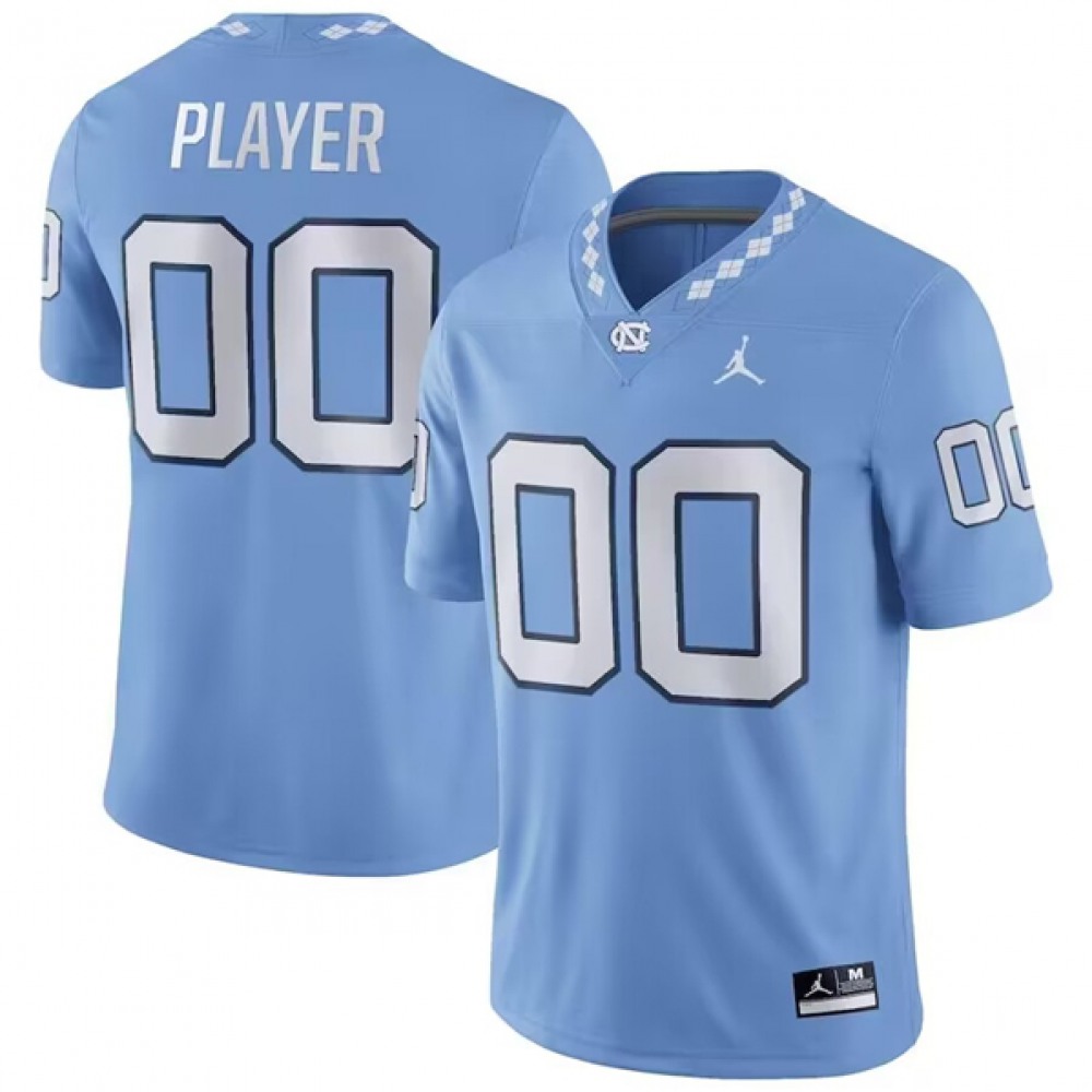 Men's North Carolina Tar Heels Active Player Custom Blue Stitched Football Jersey 1