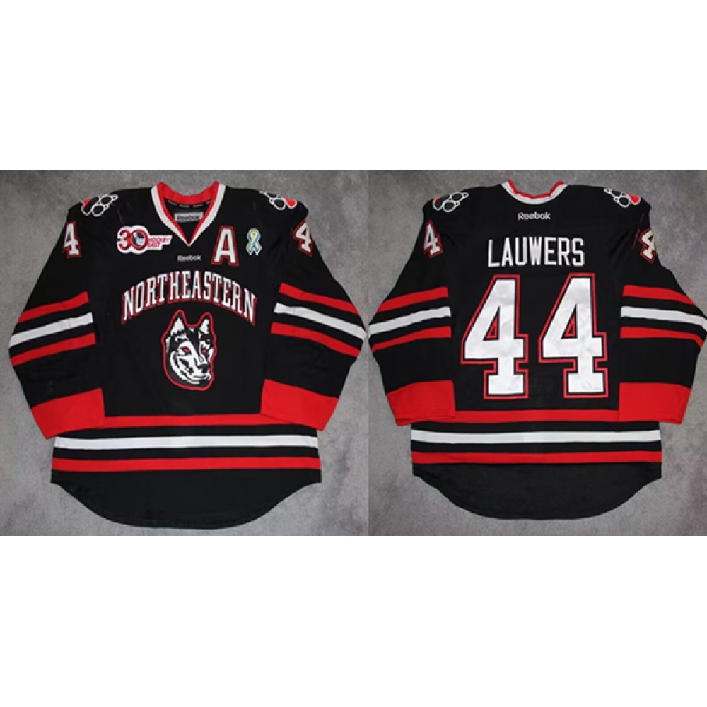 Men's Northern Illinois Huskies Custom Black Stitched Jersey 1