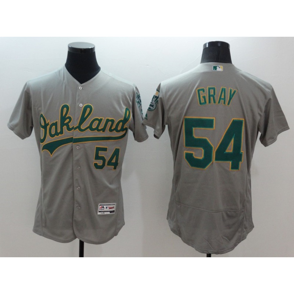 Men's Oakland Athletics #54 Sonny Gray Grey Flex Base Stitched Jersey 1