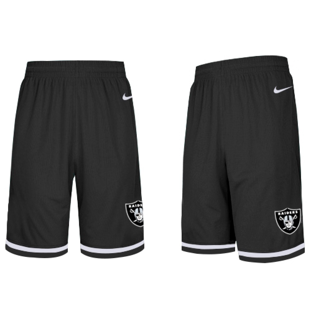 Men's Oakland Raiders 2019 Black Knit Performance Shorts 1